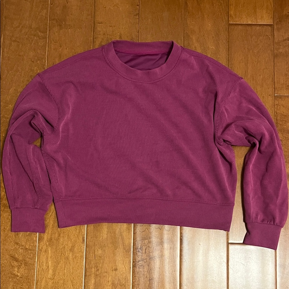 lululemon athletica purple crop sweatshirt